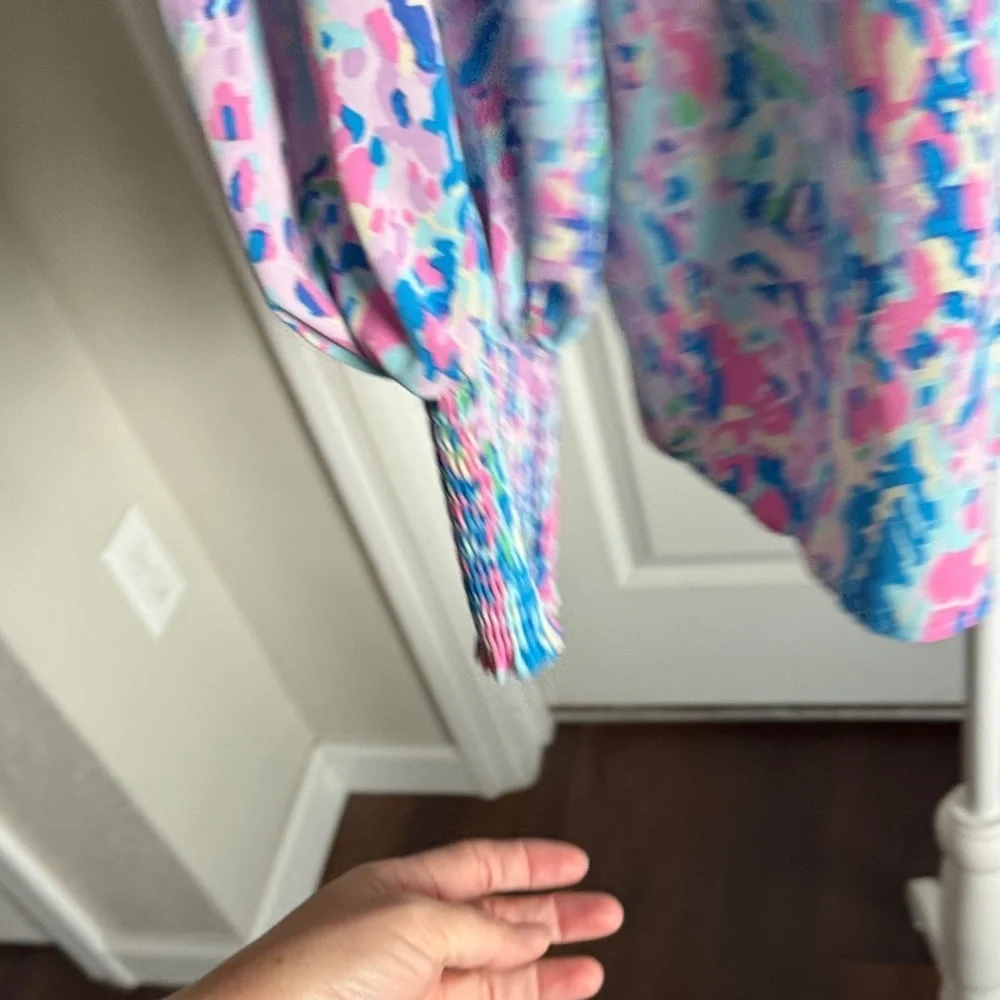 Amazon Women's Multicolor Button Down Shirt - Picture 7 of 15